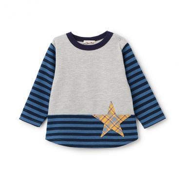 【人氣商品】【直營店無售】星星口袋條紋衛衣