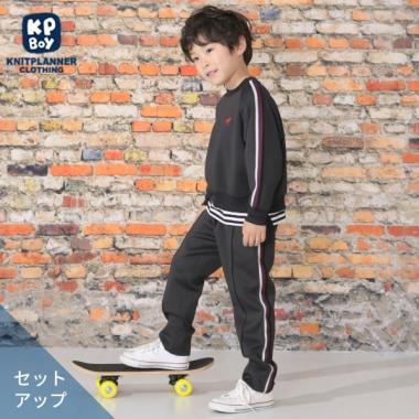 KPBOY 恐龍刺繡條紋套裝(110~150)