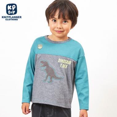 KPBOY 日本製/恐龍圖案長袖T恤(80~140)