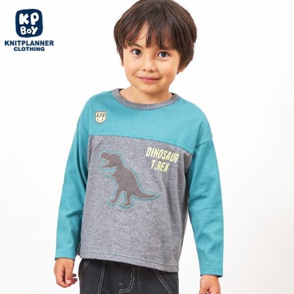KPBOY 日本製/恐龍圖案長袖T恤(80~140)