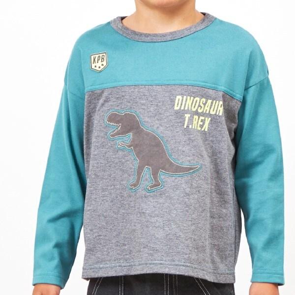 KPBOY 日本製/恐龍圖案長袖T恤(80~140)