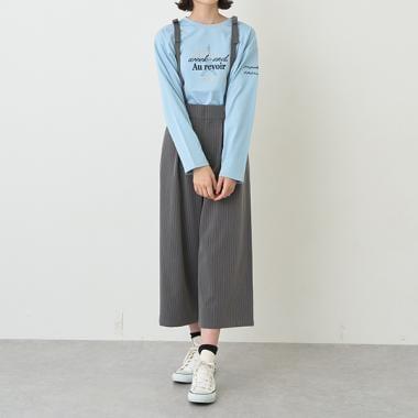 帶揹帶寬腿褲