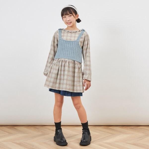 troislapins 針織背心與長款上衣套裝(140~160)