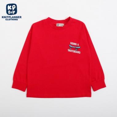 KPBOY 熊印花長袖T恤(100~160)