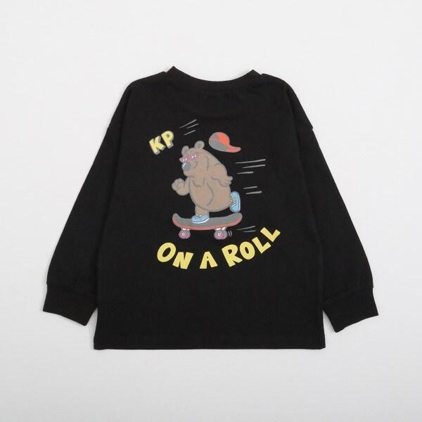 KPBOY 熊印花長袖T恤(100~160)