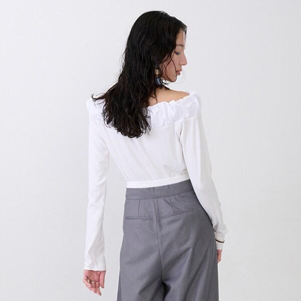 【LADIES】泡泡領長袖T恤