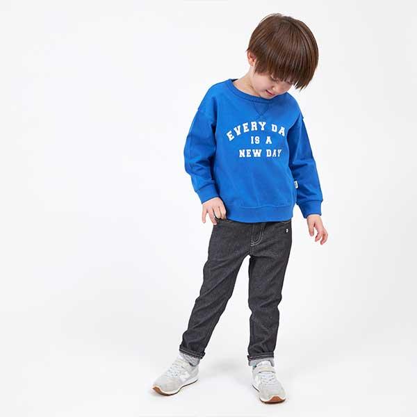 印花標誌衛衣風長袖T恤(100~130)