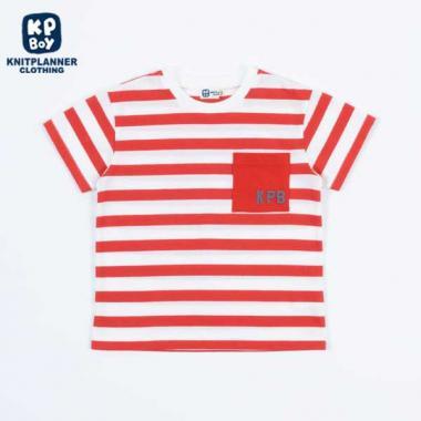 條紋短袖T恤(100~130)