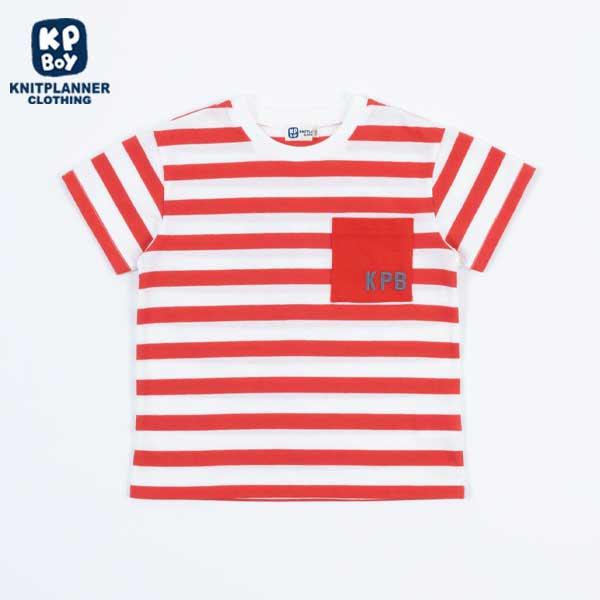 條紋短袖T恤(100~130)