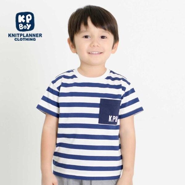 條紋短袖T恤(100~130)