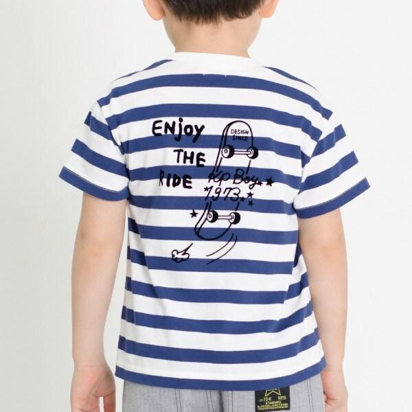 條紋短袖T恤(100~130)