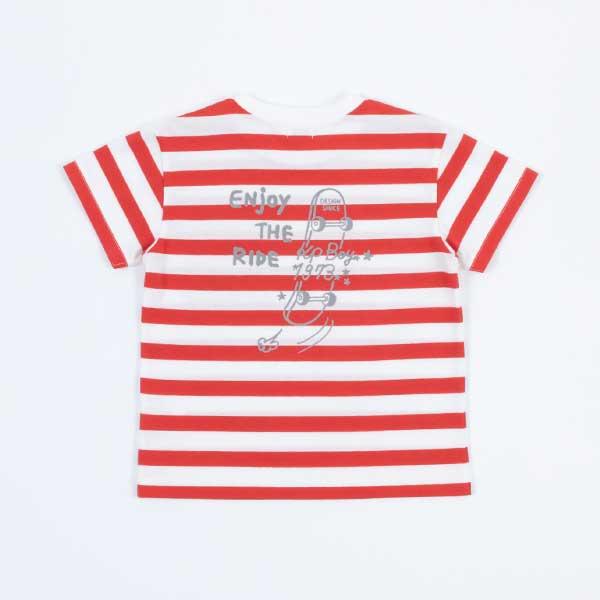 條紋短袖T恤(100~130)