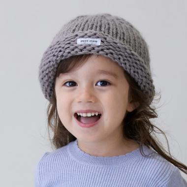 粗針卷邊針織帽