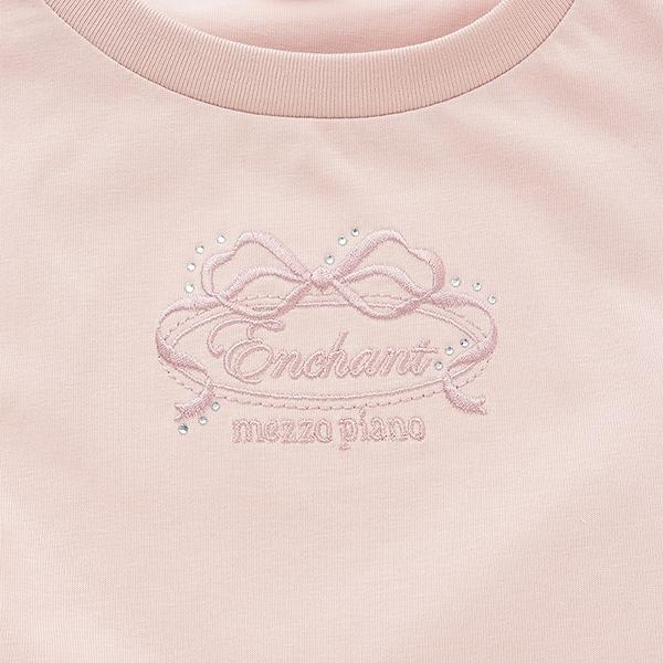 【接觸冷感】拼接袖褶皺T恤