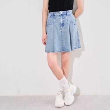 【接觸冷感】褶皺裙×安全褲套裝