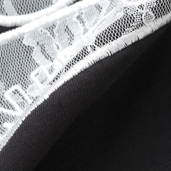 【接觸冷感】蕾絲貼布繡標刺繡T恤