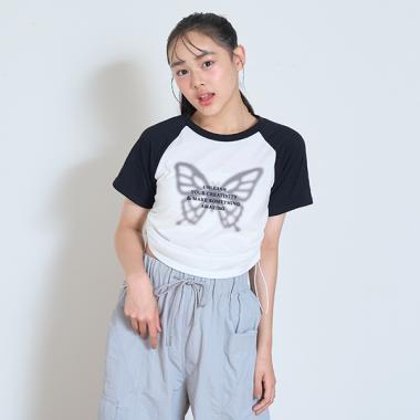 【LTXC】【吸水速幹/清爽】拼色插肩袖T恤