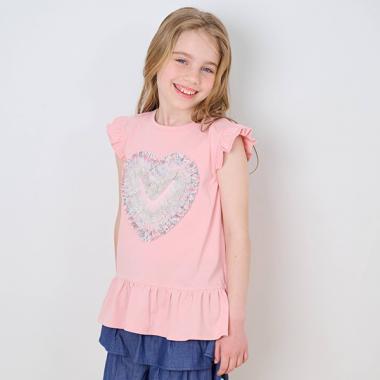 荷葉邊愛心無袖T恤