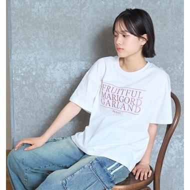 【GOODPRICE】【純棉100%】三段標語刺繡T恤