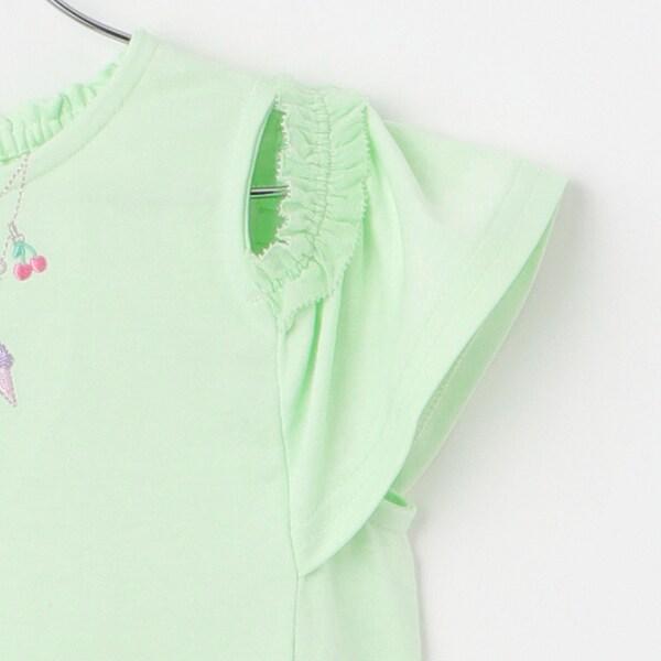 項鍊刺繡露肩兩穿短袖T恤