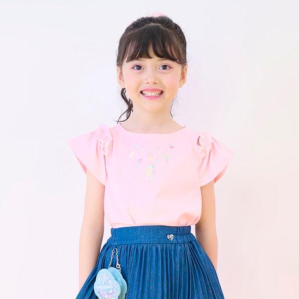 項鍊刺繡露肩兩穿短袖T恤