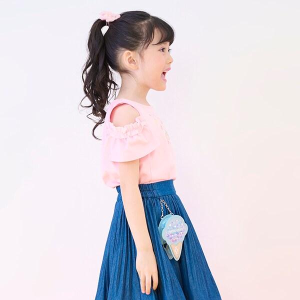 項鍊刺繡露肩兩穿短袖T恤