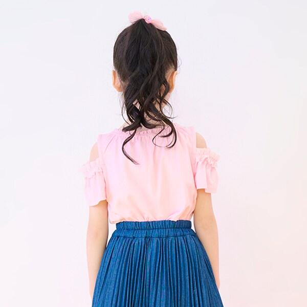 項鍊刺繡露肩兩穿短袖T恤