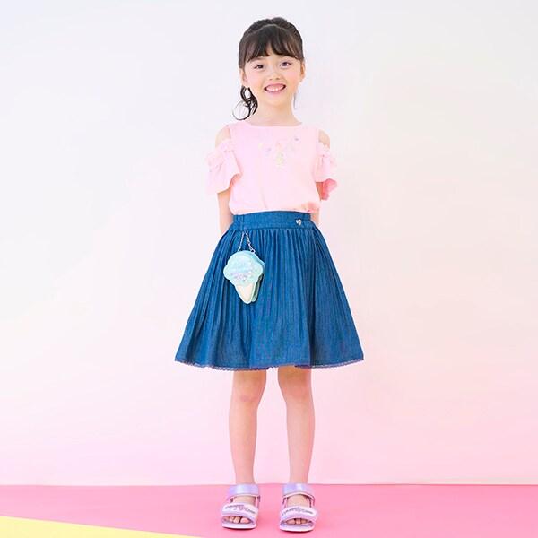 項鍊刺繡露肩兩穿短袖T恤