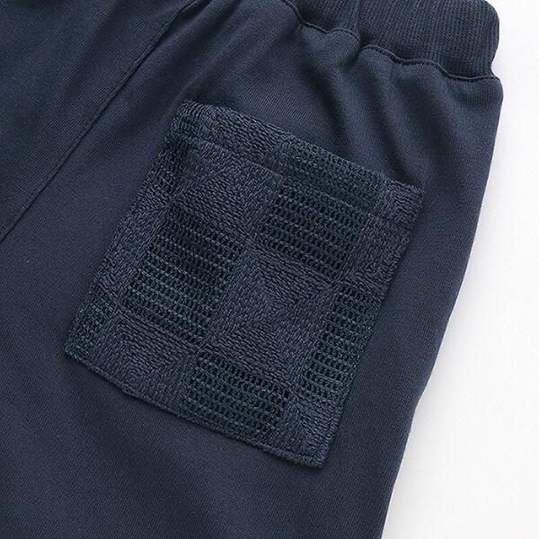 方形刺繡中褲