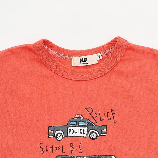 工程車輛印花短袖T恤