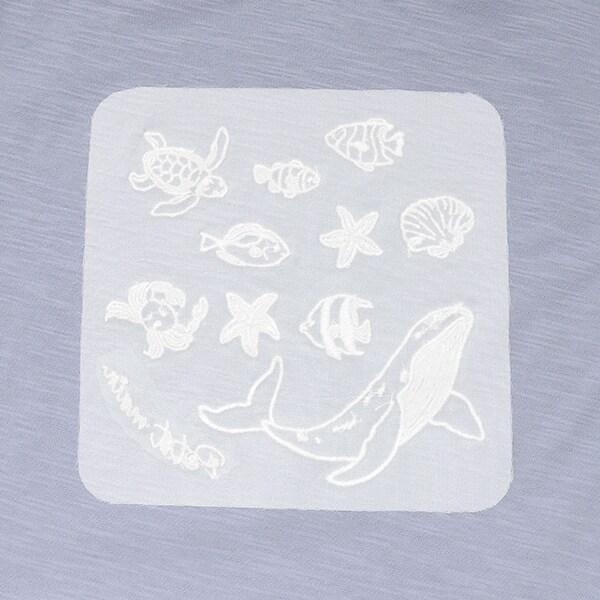 【接觸冷感】海洋刺繡短袖T恤(青少年款)