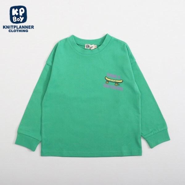 KPBOY 熊印花長袖T恤(100~160)