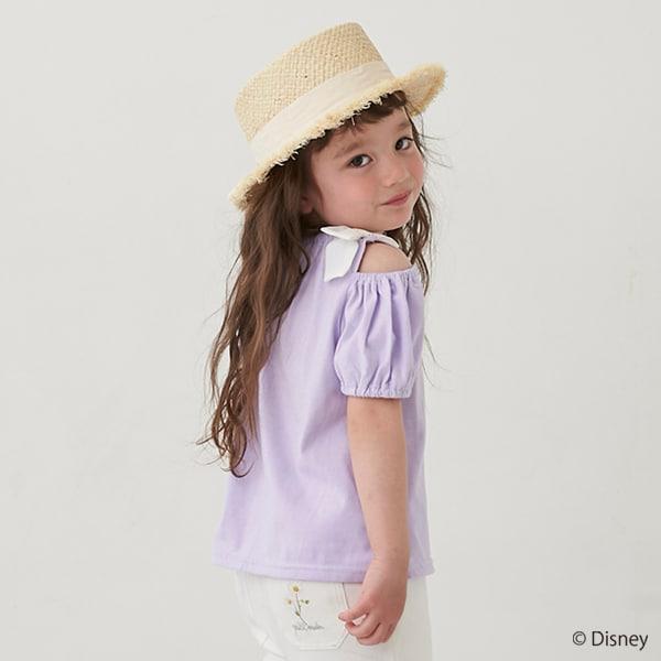 【《迪士尼》】2way肩部蝴蝶結T恤