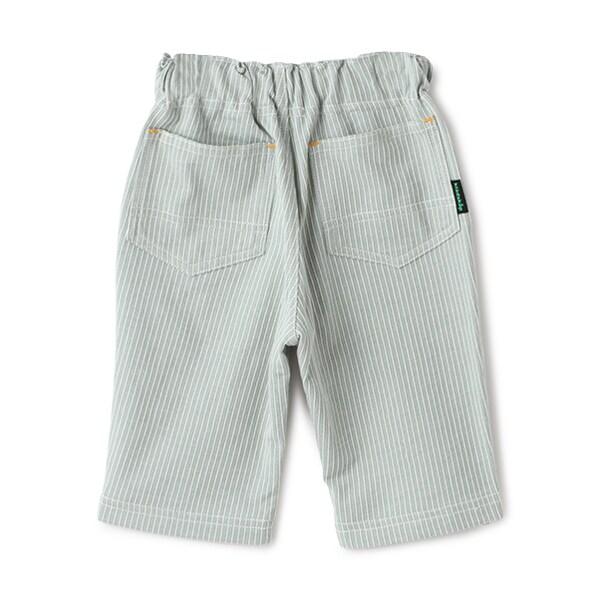 單點刺繡條紋六分褲