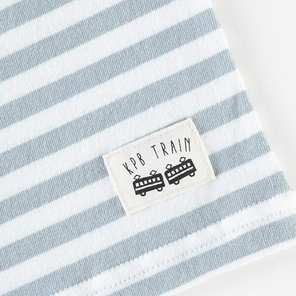 汽車印花貼布條紋T恤(80~90)