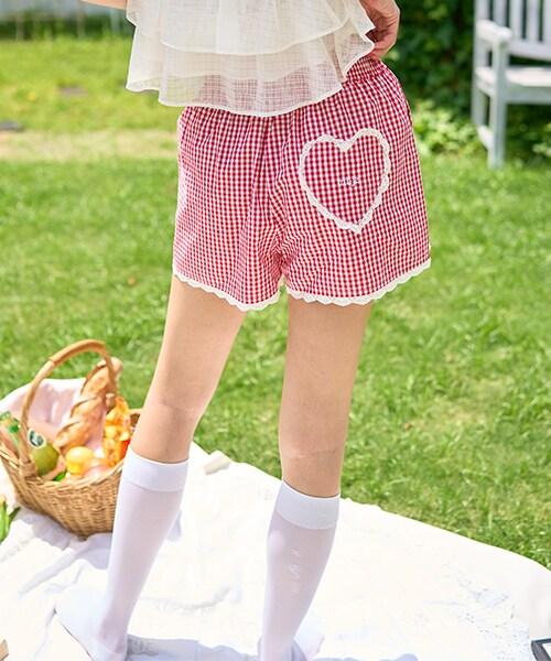 格子短褲【韓國時尚】