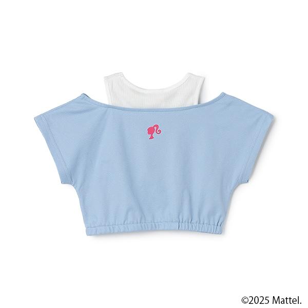 【防汙防潑水】【Barbie】疊穿風格T恤