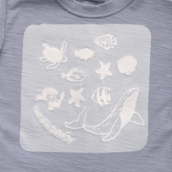 【接觸冷感】海洋刺繡短袖T恤(兒童尺碼)