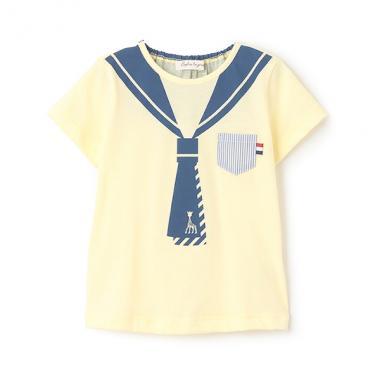 水手風印花短袖T恤