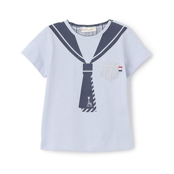 水手風印花短袖T恤