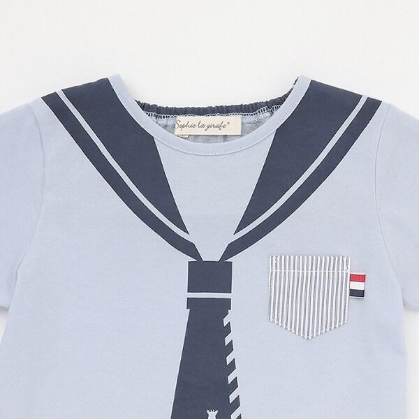 水手風印花短袖T恤