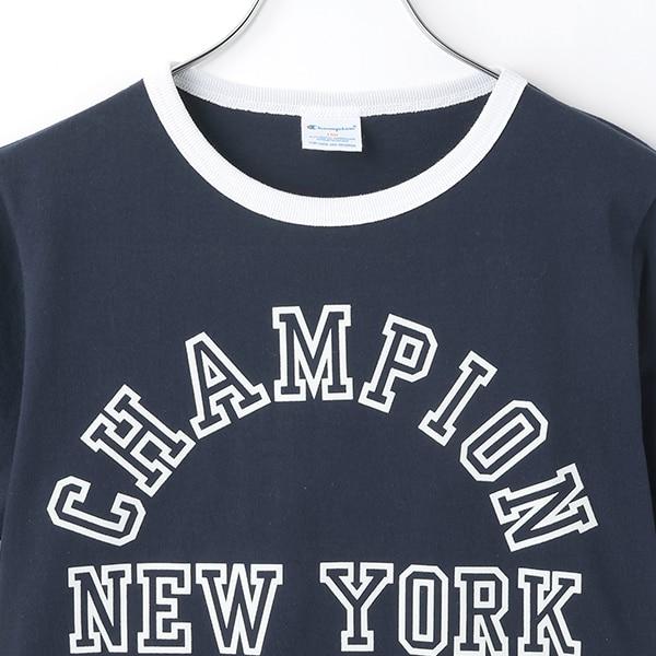 【Champion】【純棉100%】撞色邊短袖T恤