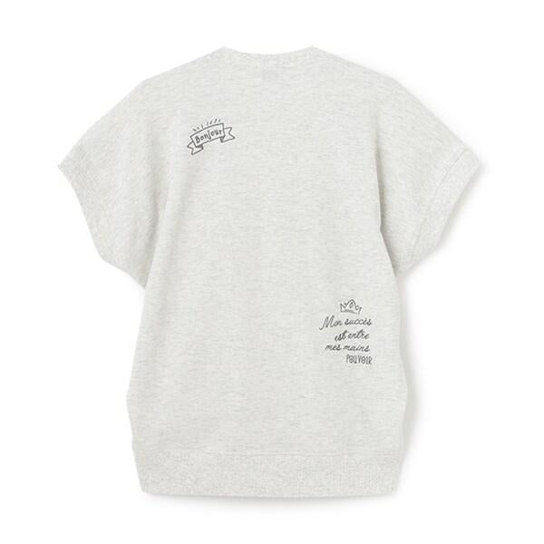 【AMI】塗鴉刺繡不對稱套頭衫