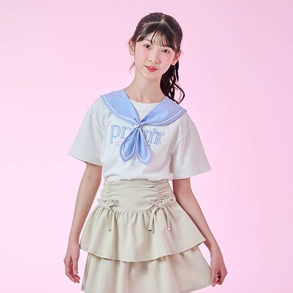 【接觸冷感】3WAY水手領T恤