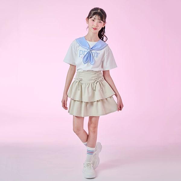 【接觸冷感】3WAY水手領T恤