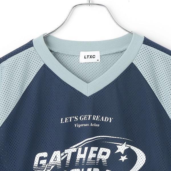 【LTXC】寬鬆網眼運動T恤