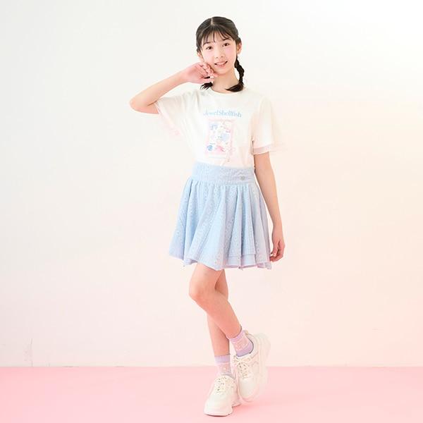 【Nico☆Puchi刊載】拼接材質不規則下襬裙褲