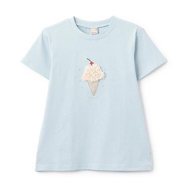 防汙/鏈環 閃亮圖案T恤(青少年)