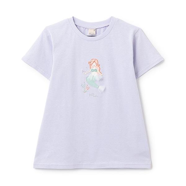 防汙/鏈環 閃亮圖案T恤(青少年)