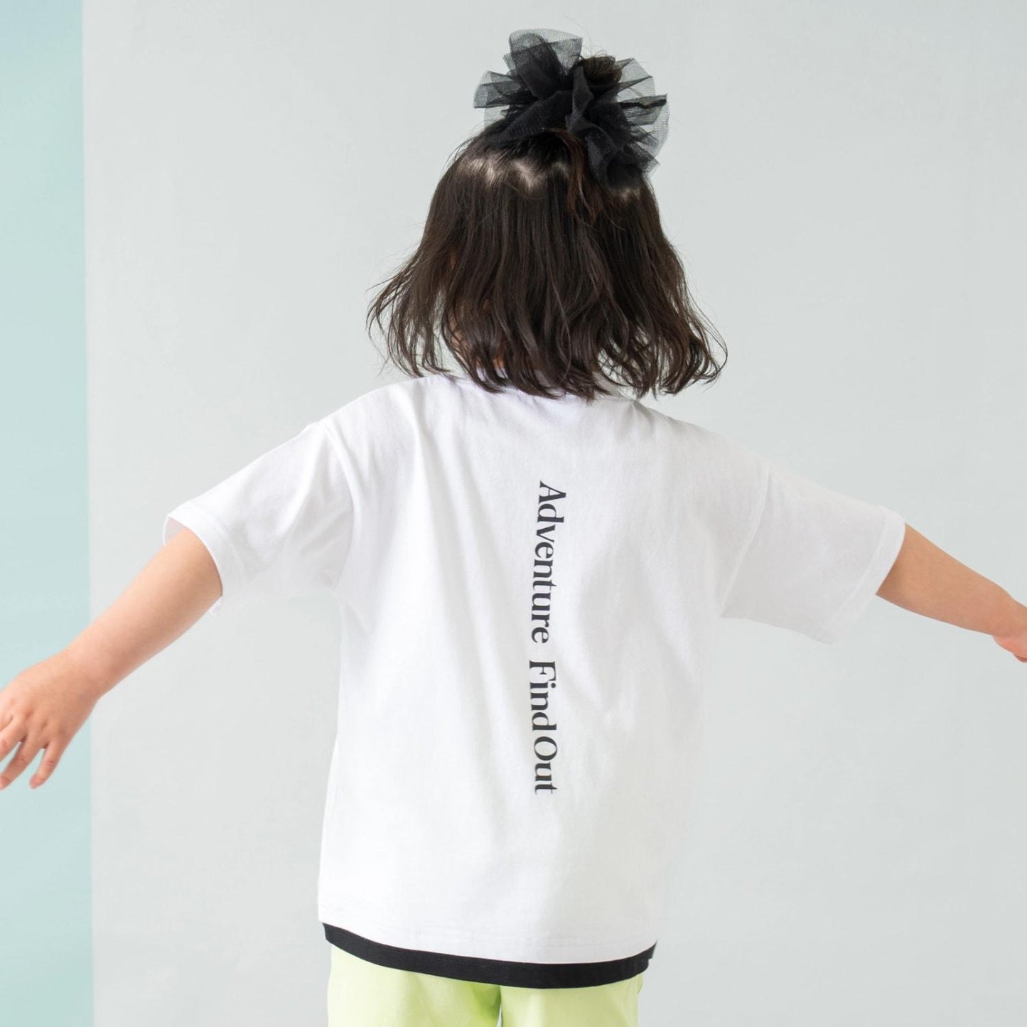 【純棉100%】【爸爸同款】兒童下襬疊穿寬鬆短袖T恤